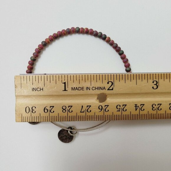 2 Alex and Ani Ether Beaded Bracelets Violet Silver & Nectar Gold Rafaelian - Picture 8 of 9